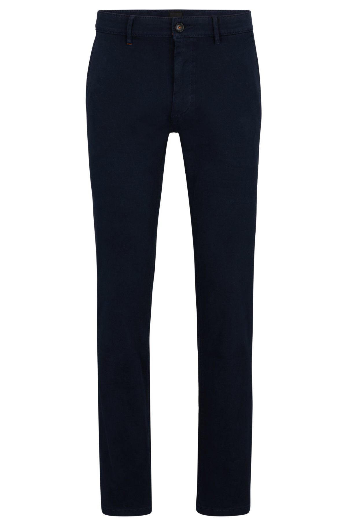 BOSS - Slim-fit trousers in stretch-cotton twill