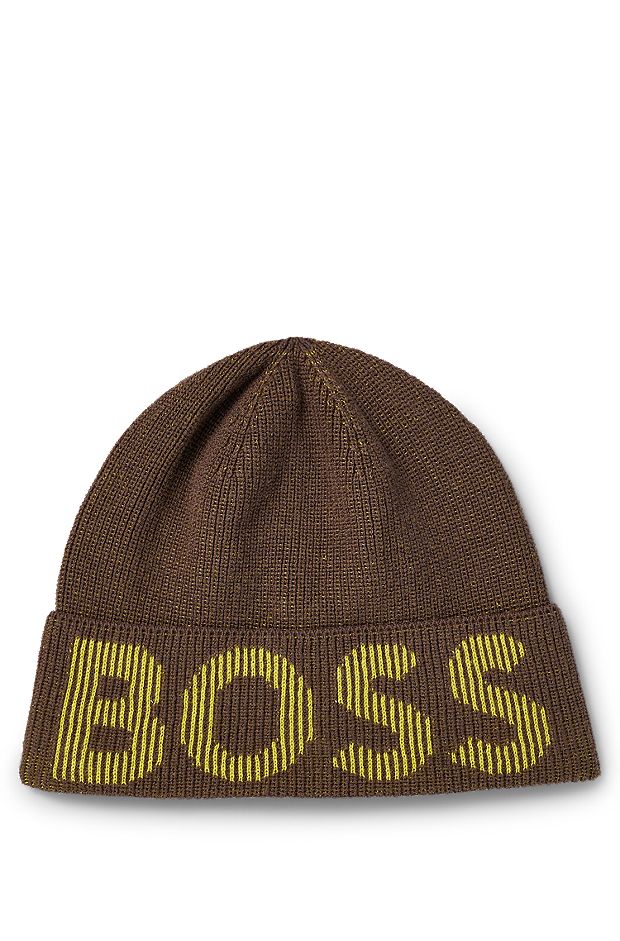 Men\'s Hats & Caps | Green | HUGO BOSS | Strickmützen