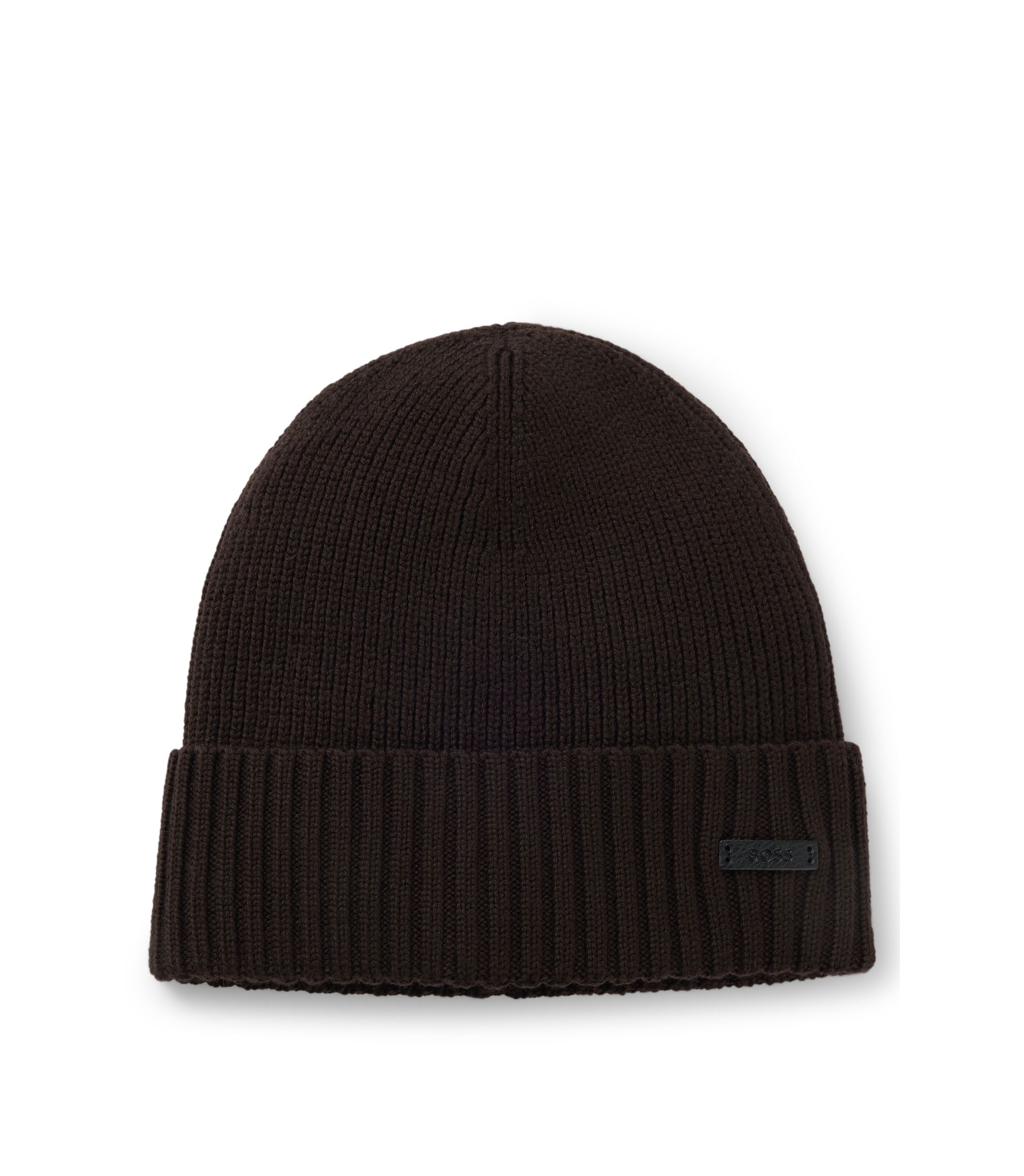 Mütze aus Schurwolle mit Logo-Applikation