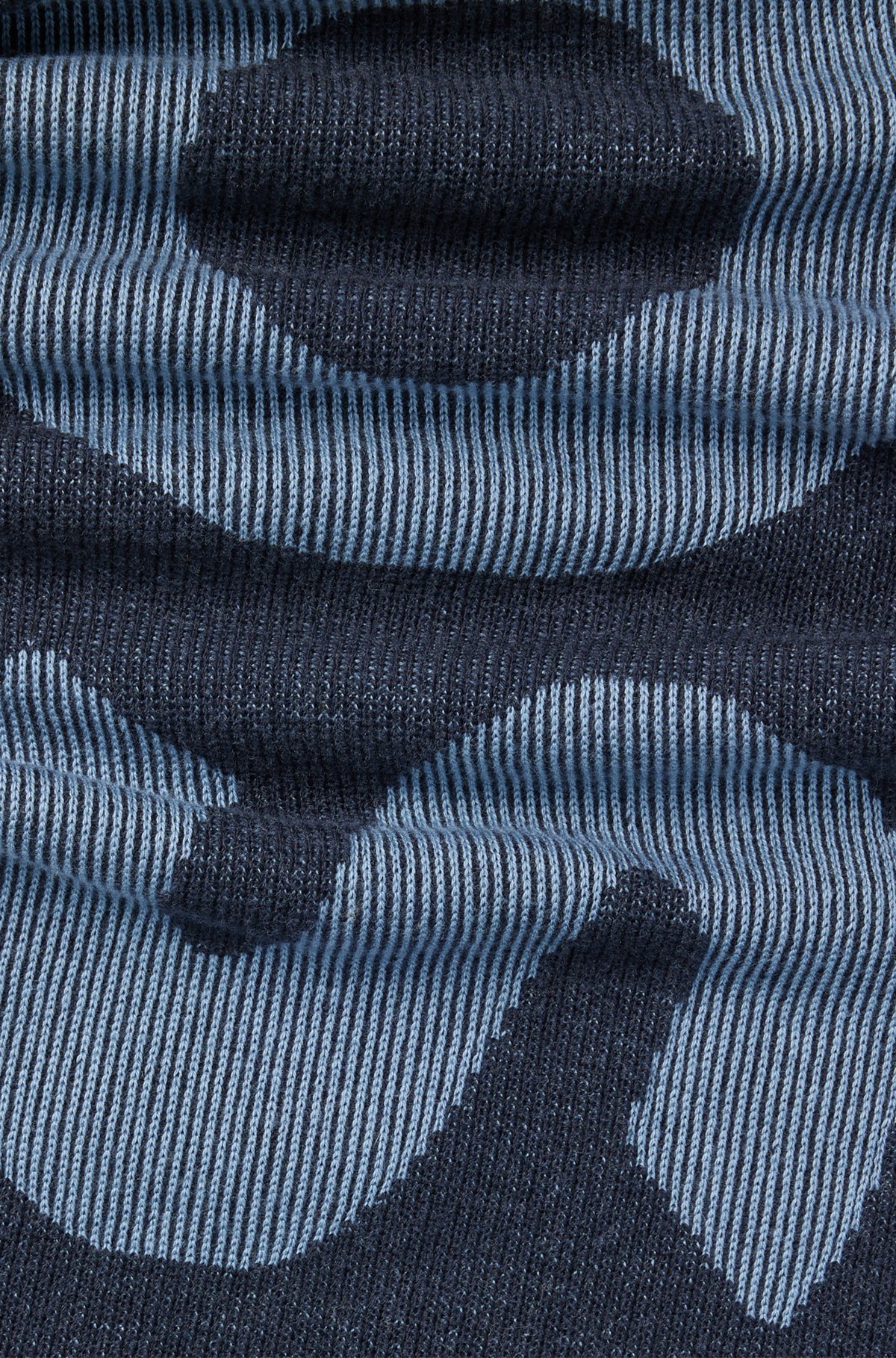 BOSS - Logo-knit scarf in a cotton-wool blend