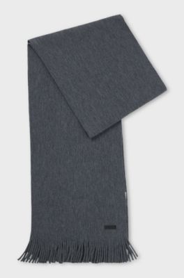 &Eacute;charpe en maille Raschel en laine vierge, Gris