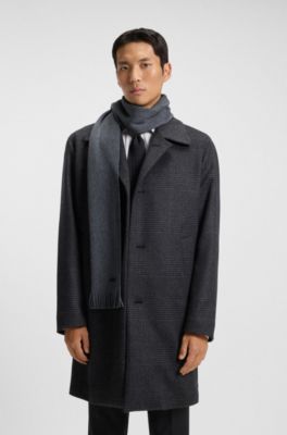 &Eacute;charpe en maille Raschel en laine vierge, Gris