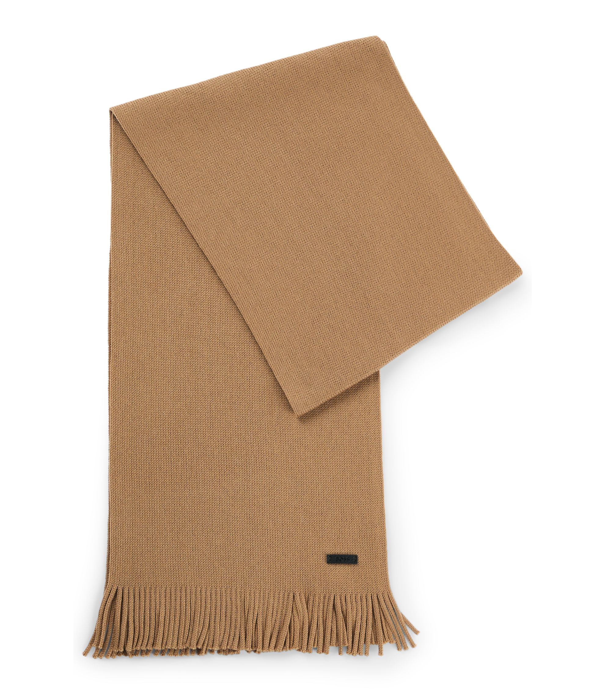 Schal aus nachhaltigerer Schurwolle mit Raschel-Strick