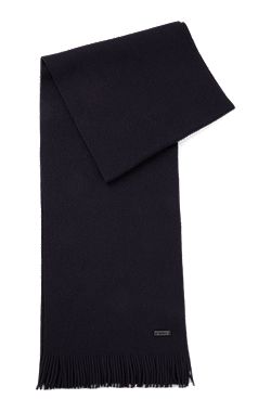 Raschel-knit scarf in virgin wool