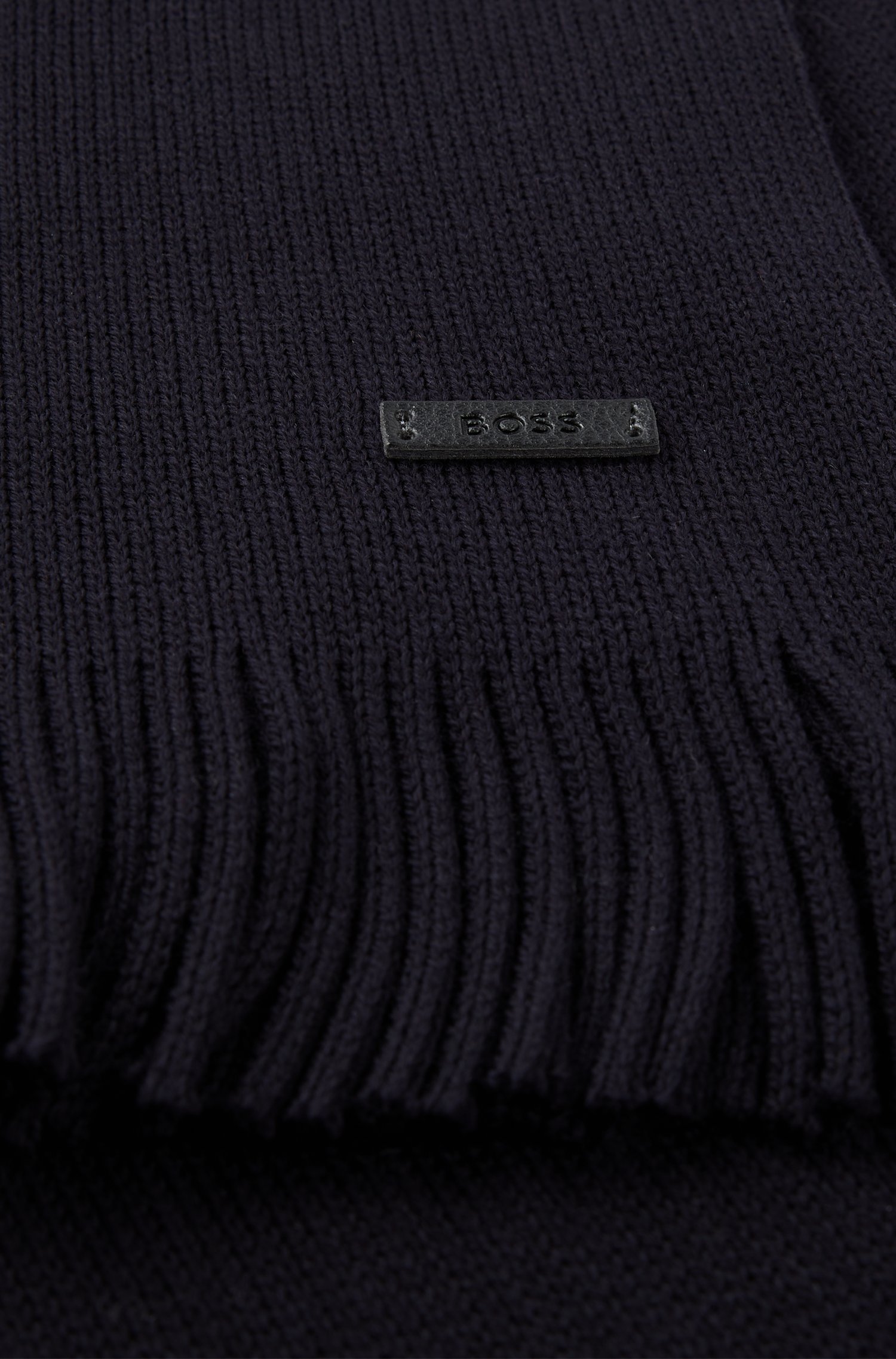 Boss Knitted scarf in virgin wool with logo detail halsdukar & sjalar herr – bild 3