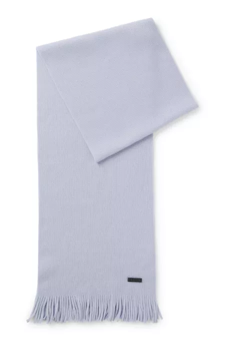 Écharpe en maille en laine vierge avec logo
