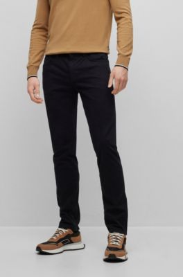 BOSS - Slim-fit jeans in stretch-denim gabardine 