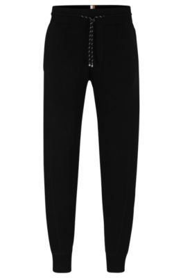 BOSS - Regular-fit tracksuit bottoms in cotton and virgin wool