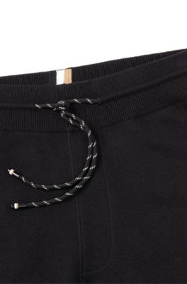 BOSS - Regular-fit tracksuit bottoms in cotton and virgin wool 