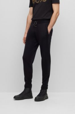BOSS Regularfit tracksuit bottoms in cotton and virgin wool