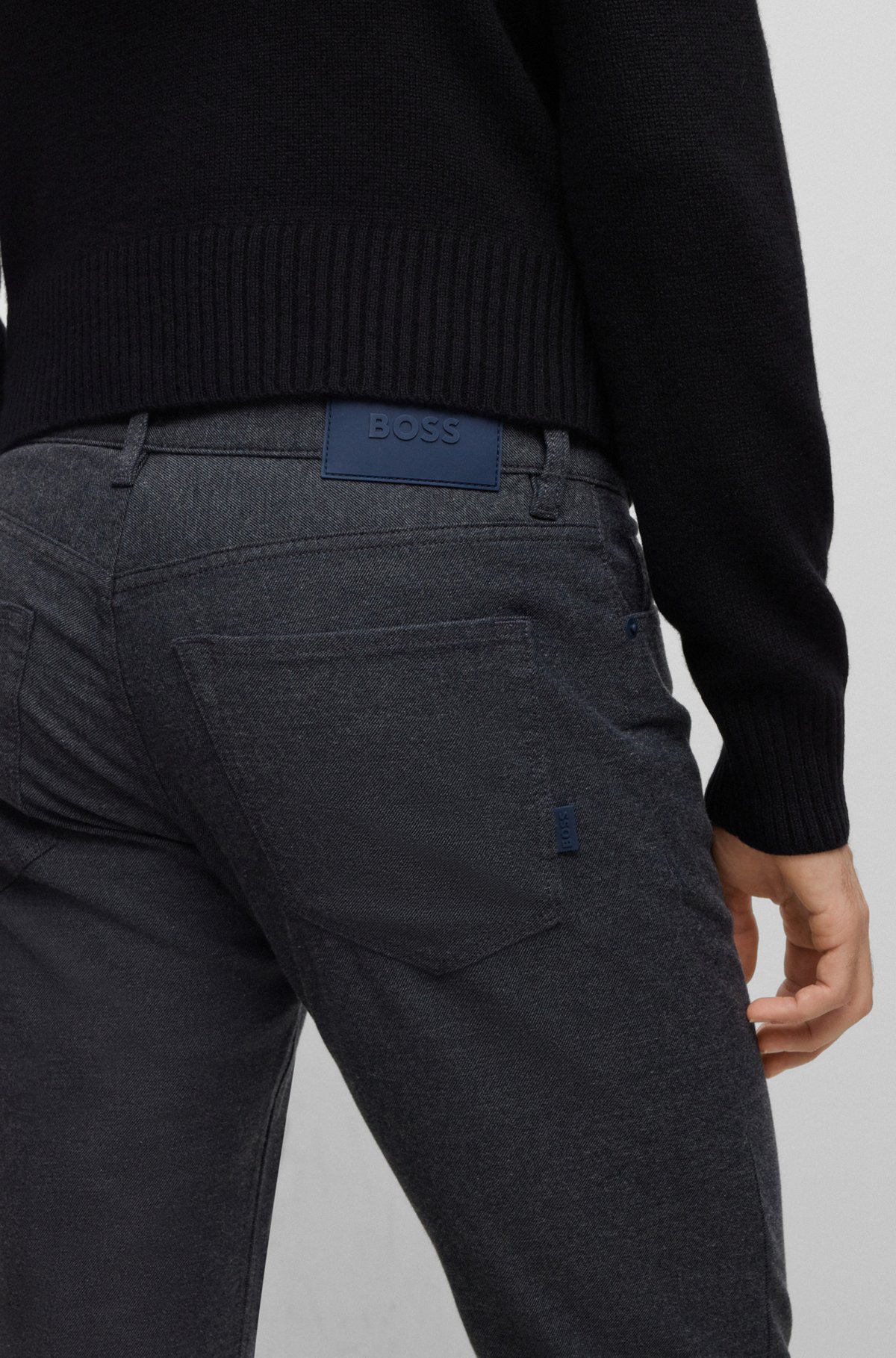 Regular-fit jeans in anti-wrinkle denim, Dark Blue