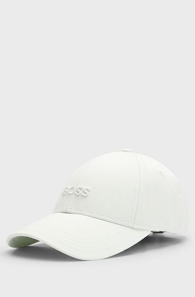 Cotton-twill cap with embroidered logo, Light Green
