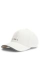 Cotton-twill cap with metallic logo lettering, White