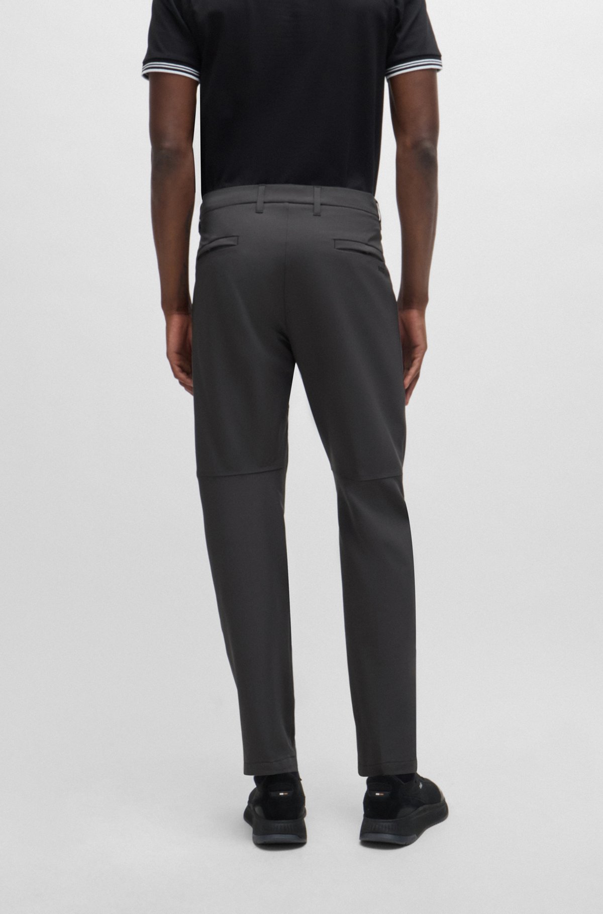 Regular-fit trousers in water-repellent stretch fabric, Dark Grey
