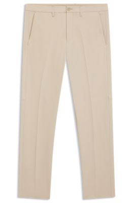 Regular-fit trousers in water-repellent stretch fabric, Beige