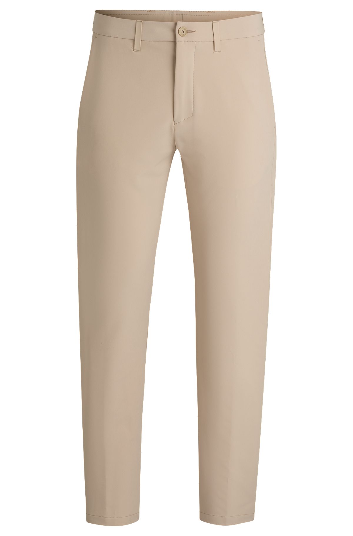 Regular-fit trousers in water-repellent stretch fabric, Beige