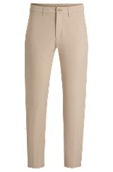 Regular-fit trousers in water-repellent stretch fabric, Beige