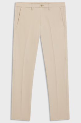 Regular-fit trousers in water-repellent stretch fabric, Beige