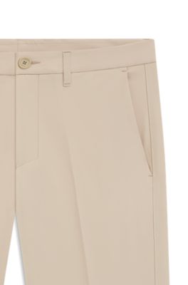 Regular-fit trousers in water-repellent stretch fabric, Beige