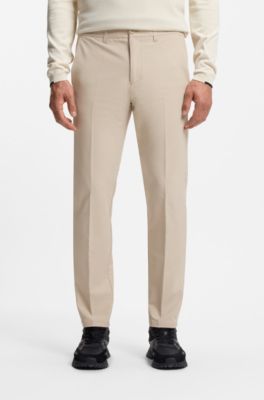 Regular-fit trousers in water-repellent stretch fabric, Beige