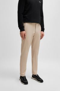 Regular-fit trousers in water-repellent stretch fabric, Beige