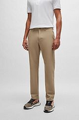 Regular-fit trousers in water-repellent stretch fabric, Light Green
