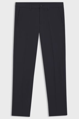 Regular-fit broek van waterafstotend stretchmateriaal, Donkerblauw
