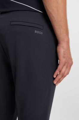 Regular-fit trousers in water-repellent stretch fabric, Dark Blue