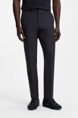 Regular-fit broek van waterafstotend stretchmateriaal, Donkerblauw