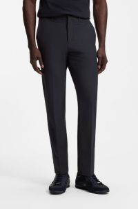 Regular-fit broek van waterafstotend stretchmateriaal, Donkerblauw