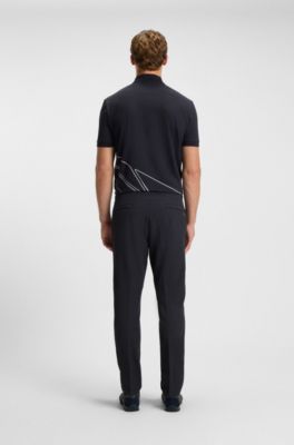 Regular-fit trousers in water-repellent stretch fabric, Dark Blue