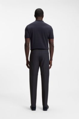 Regular-fit trousers in water-repellent stretch fabric, Dark Blue