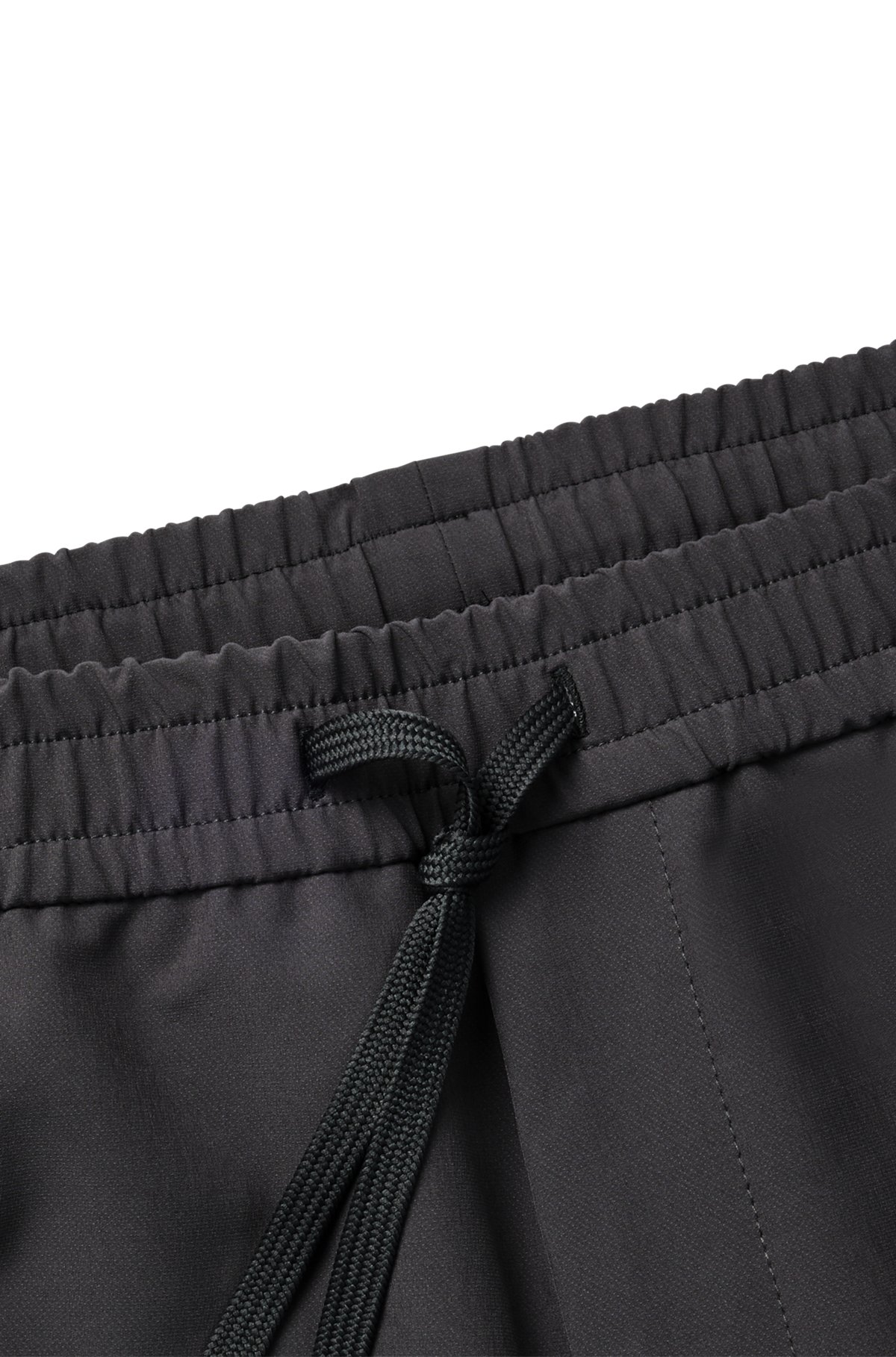 Chinos de ajuste afunilado em tecido elástico de quatro vias fácil de engomar, Cinzento-escuro