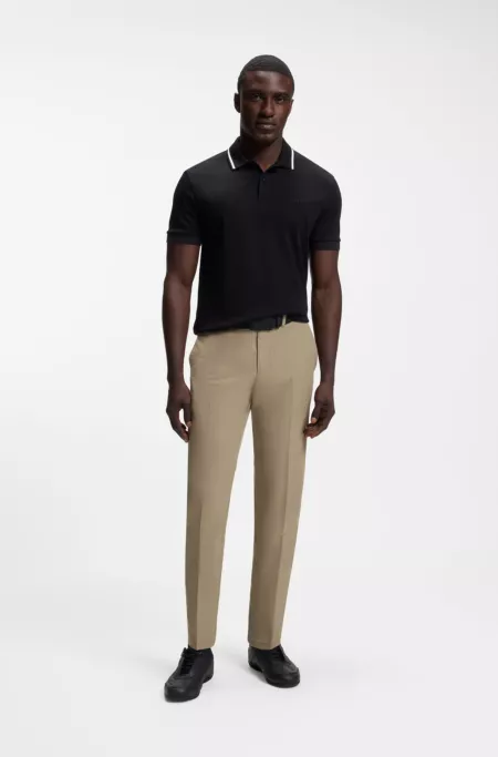 Slim-fit chinos in easy-iron four-way stretch fabric