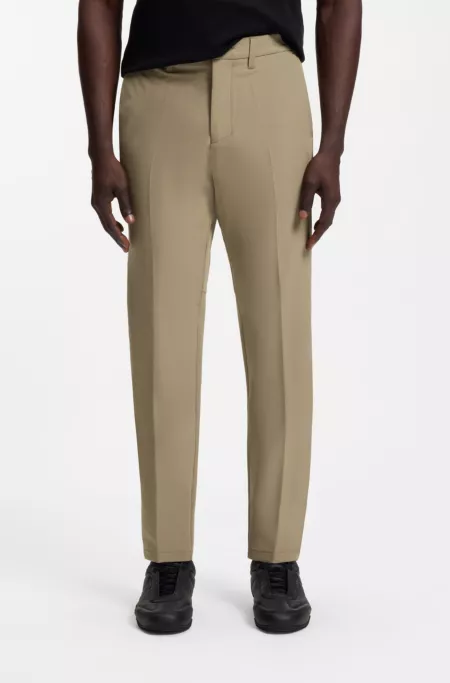 Slim-fit chinos in easy-iron four-way stretch fabric