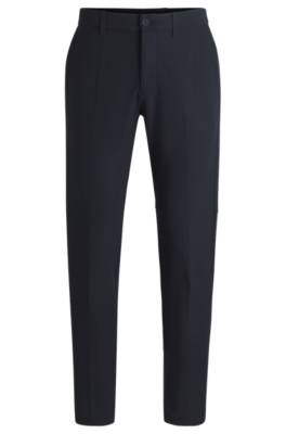 Hugo Boss Slim-fit Chinos In Water-repellent Stretch Fabric In Dark Blue