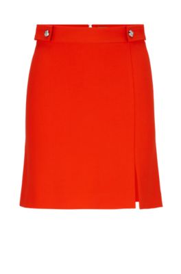 Orange bodycon outlet skirt