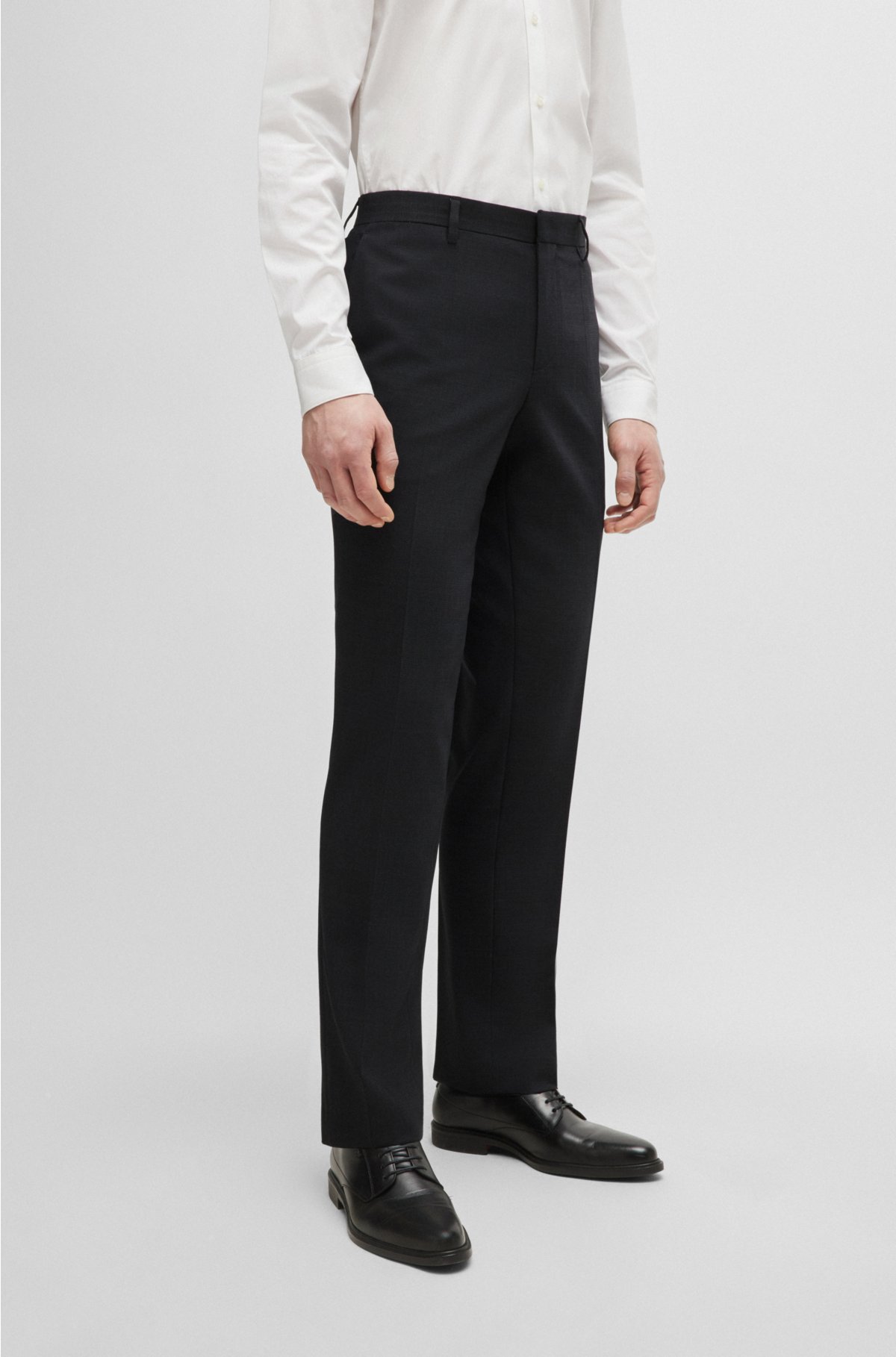 HUGO - Slim-fit suit in stretch twill