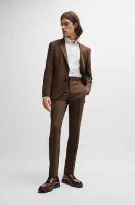 BOSS ブラウン ウール スーツ　サイズ48 ベージュ BOSS ブラウン ウール スーツ サイズ48 ベージュ ブラウン スーツ for