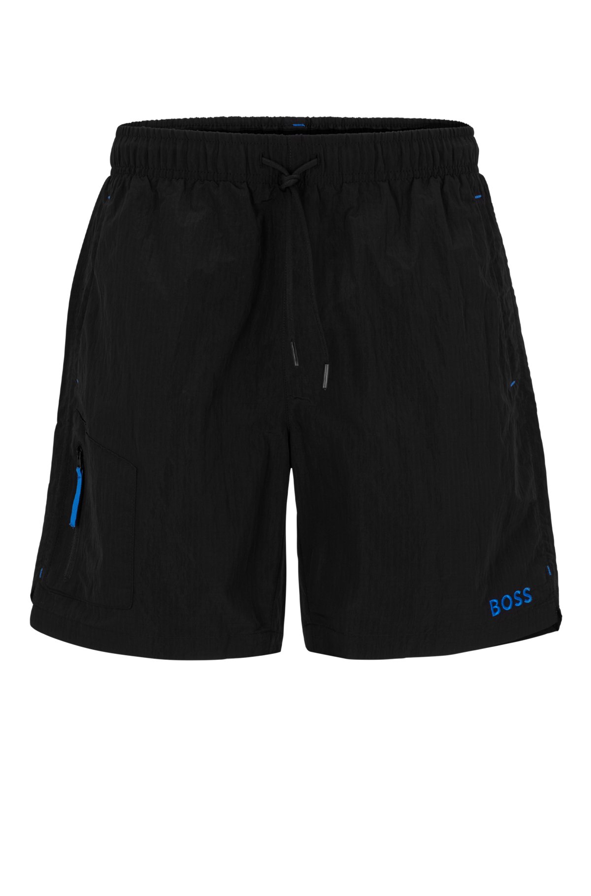 BOSS - Swim shorts in quick-drying fabric with embroidered logo