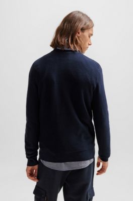 BOSS - Regular-Fit Pullover aus Baumwolle mit Kaschmir-Anteil und  