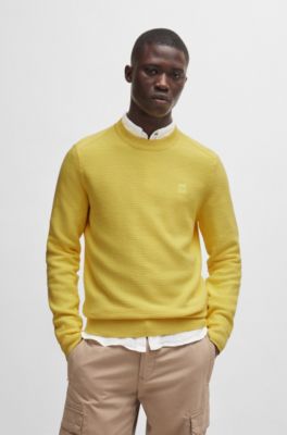 BOSS Kidswear logo-embossed jersey sweatshirt - Yellow