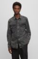 Relaxed-fit shirt in indigo-wash denim, Dark Grey