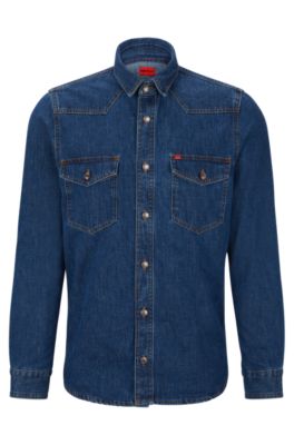 Hugo boss on sale denim shirt