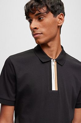 BOSS - Regular-fit polo shirt in mercerised cotton
