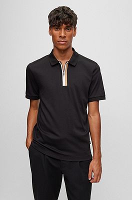 polo shirt cotton in Regular-fit mercerised - BOSS