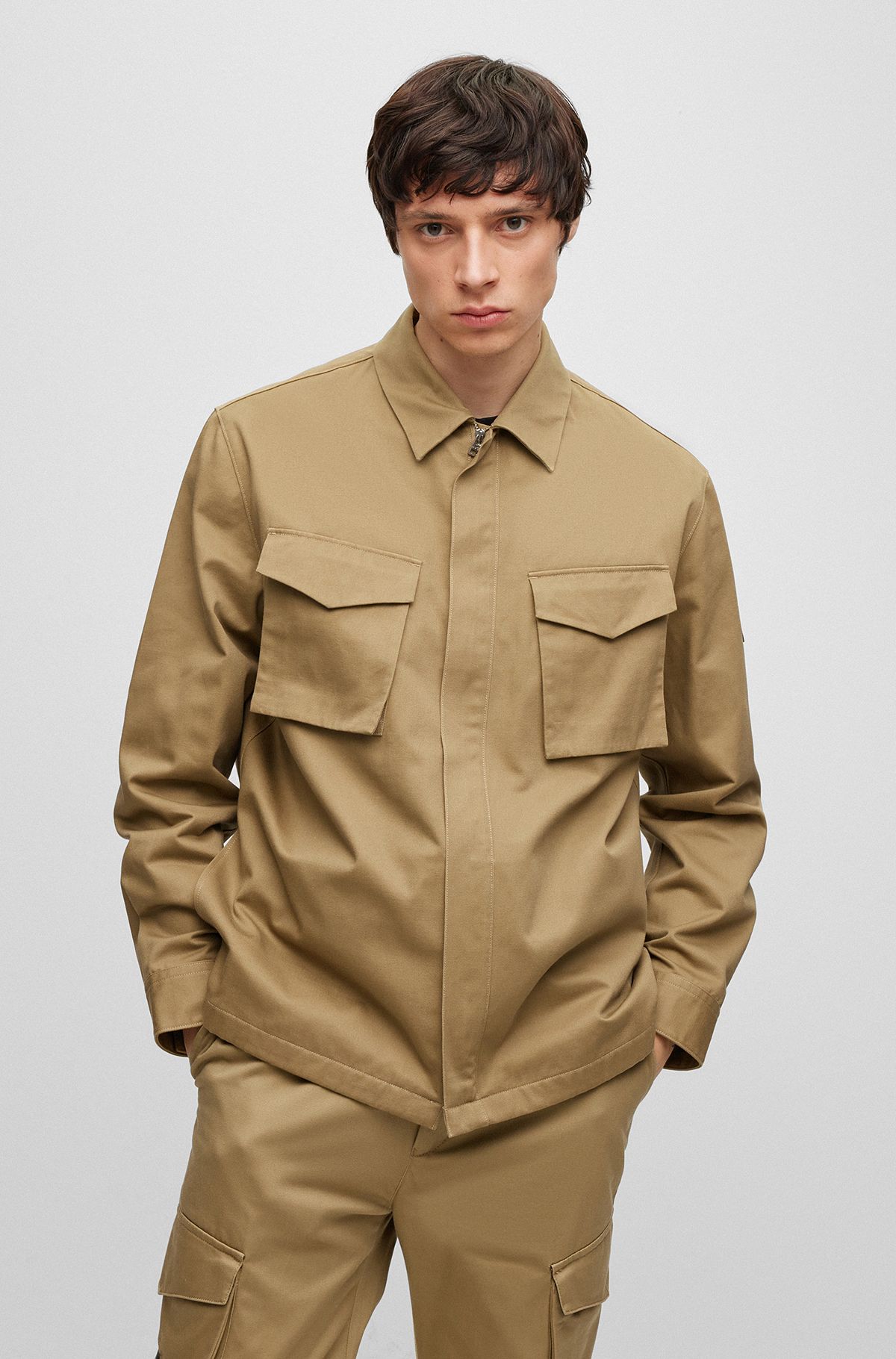 Men - Brown Loose Fit Short-sleeved shirt - Size: XL - H&M