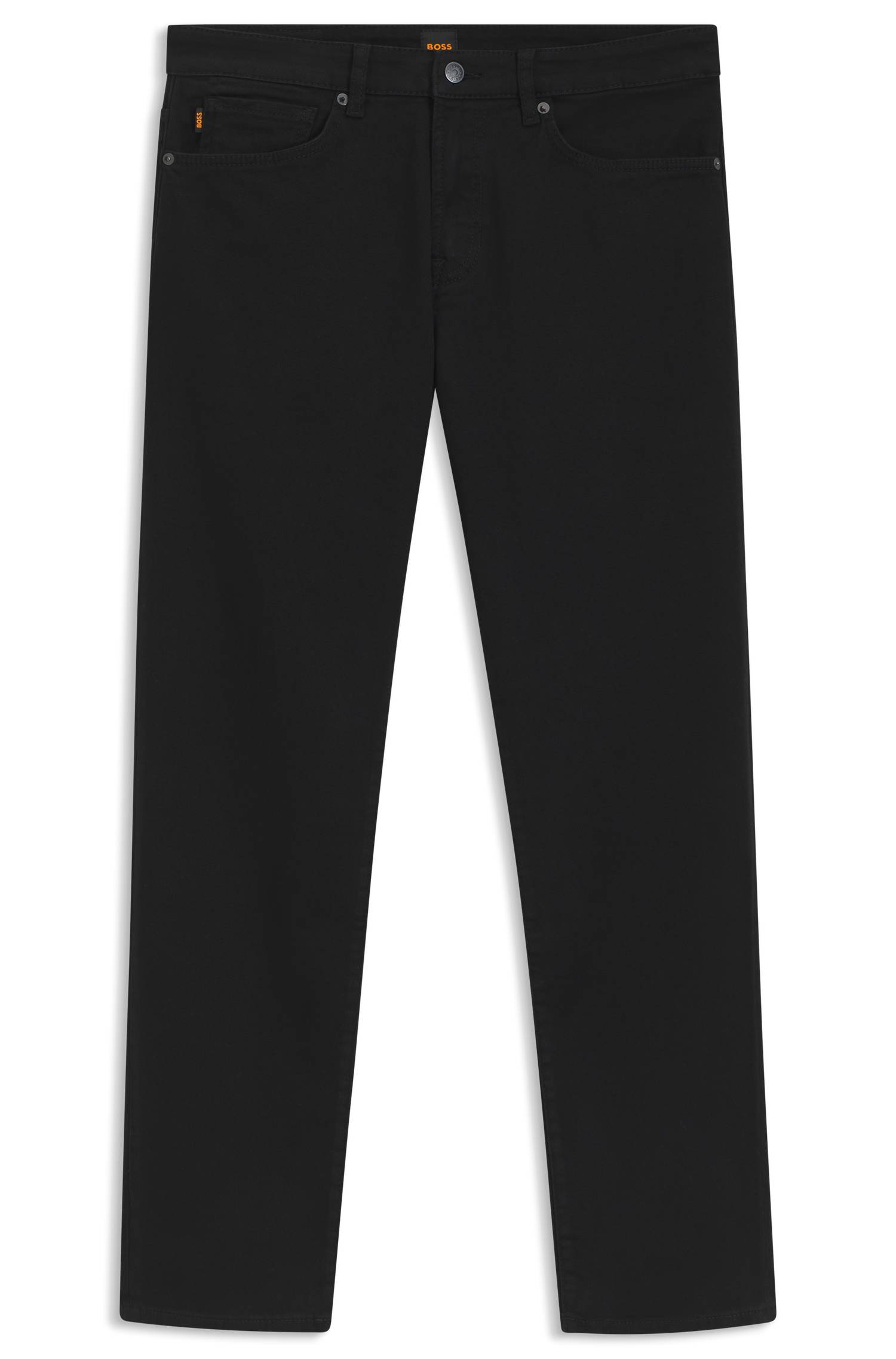 Boss Maine Regular-fit jeans in stay-black comfort-stretch denim herr – bild 4