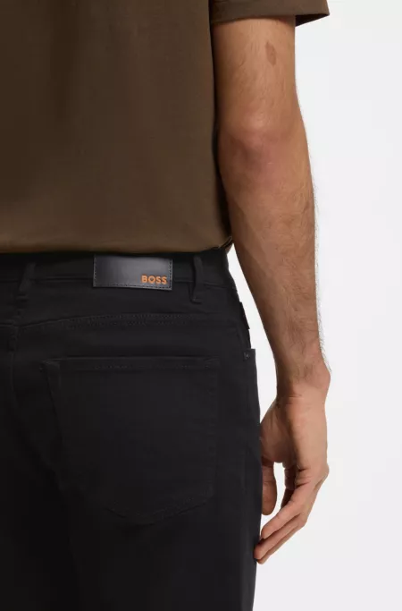 Maine Regular-fit jeans in stay-black comfort-stretch denim