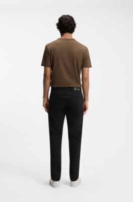 Maine Regular-fit jeans in stay-black comfort-stretch denim, Black